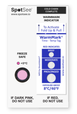 SpotSee Freeze/Warm Indicator