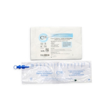 Cure Catheter Closed System SGL Straight Tip FG8