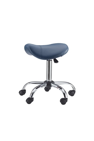 blue saddle stool